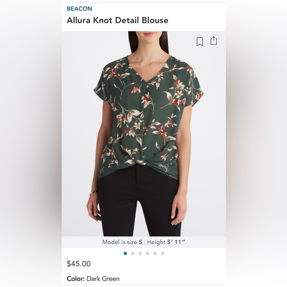 Allura knot detail blouse. Stitch fix.